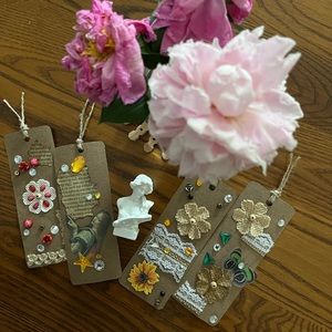 BUNDLE: Handmade Bookmarks & Mini Bust Statue